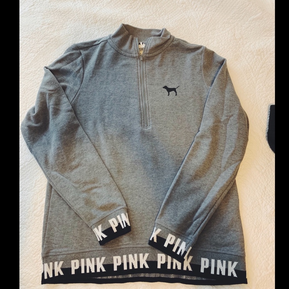 PINK/VS grey half zip